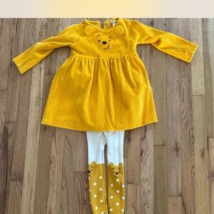 Disney Winnie the Pooh Dress with Matching Tights